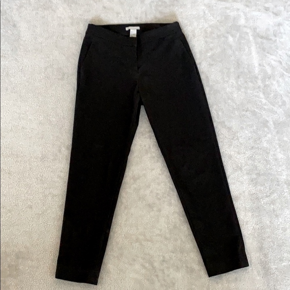 Black ankle crop slacks